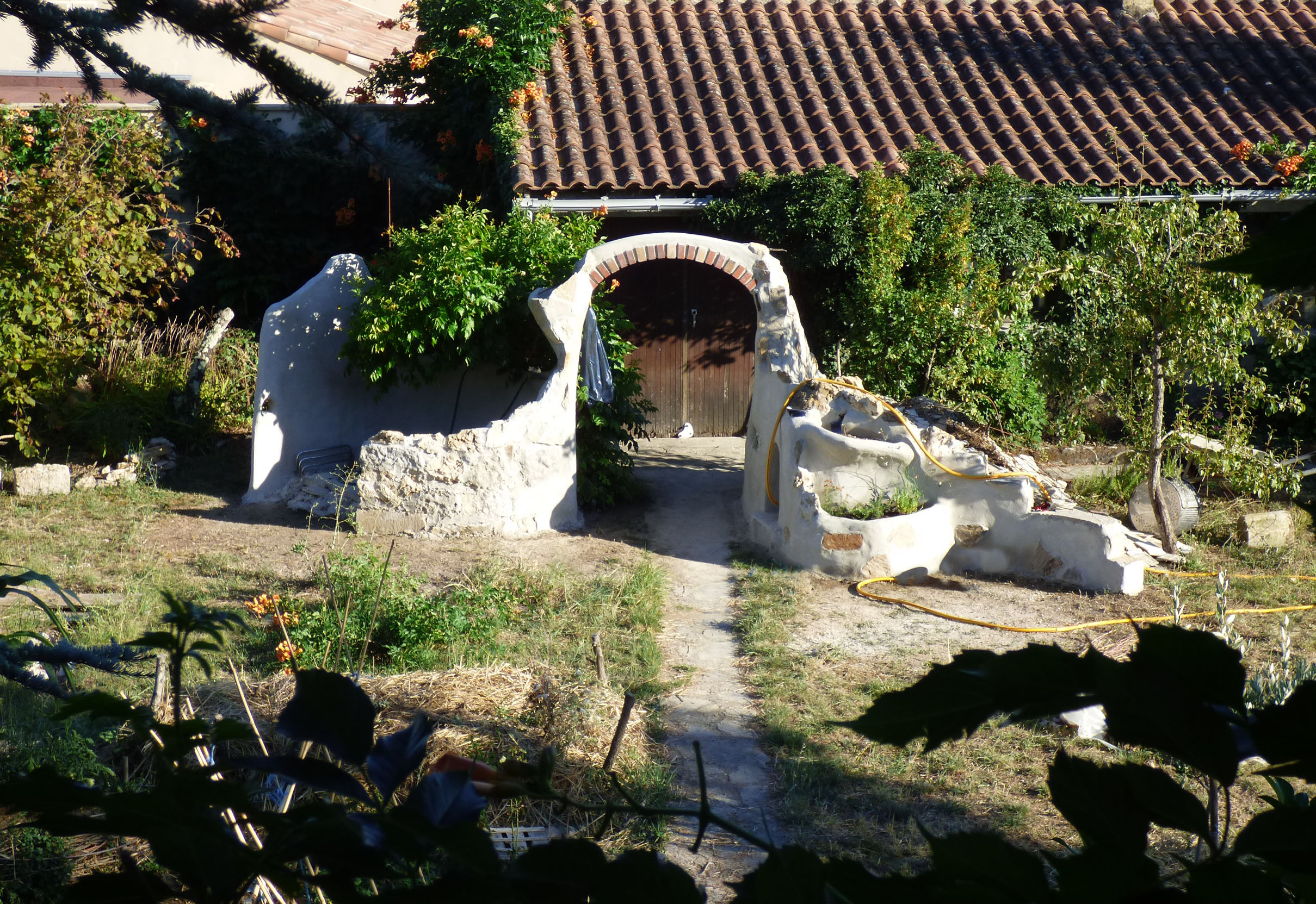 Le jardin alpin vu du balcon.