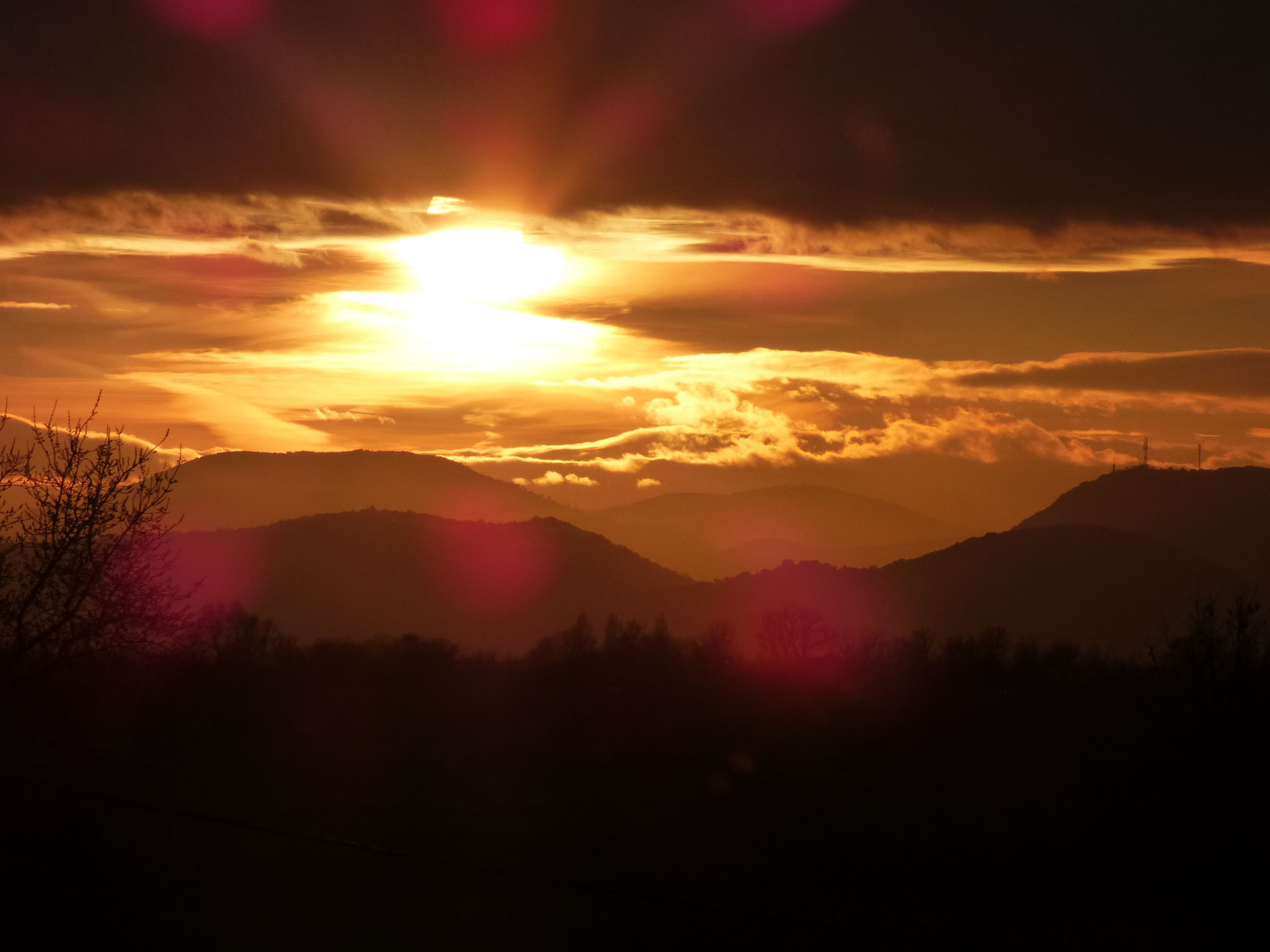 Coucher sur le Rouvergue